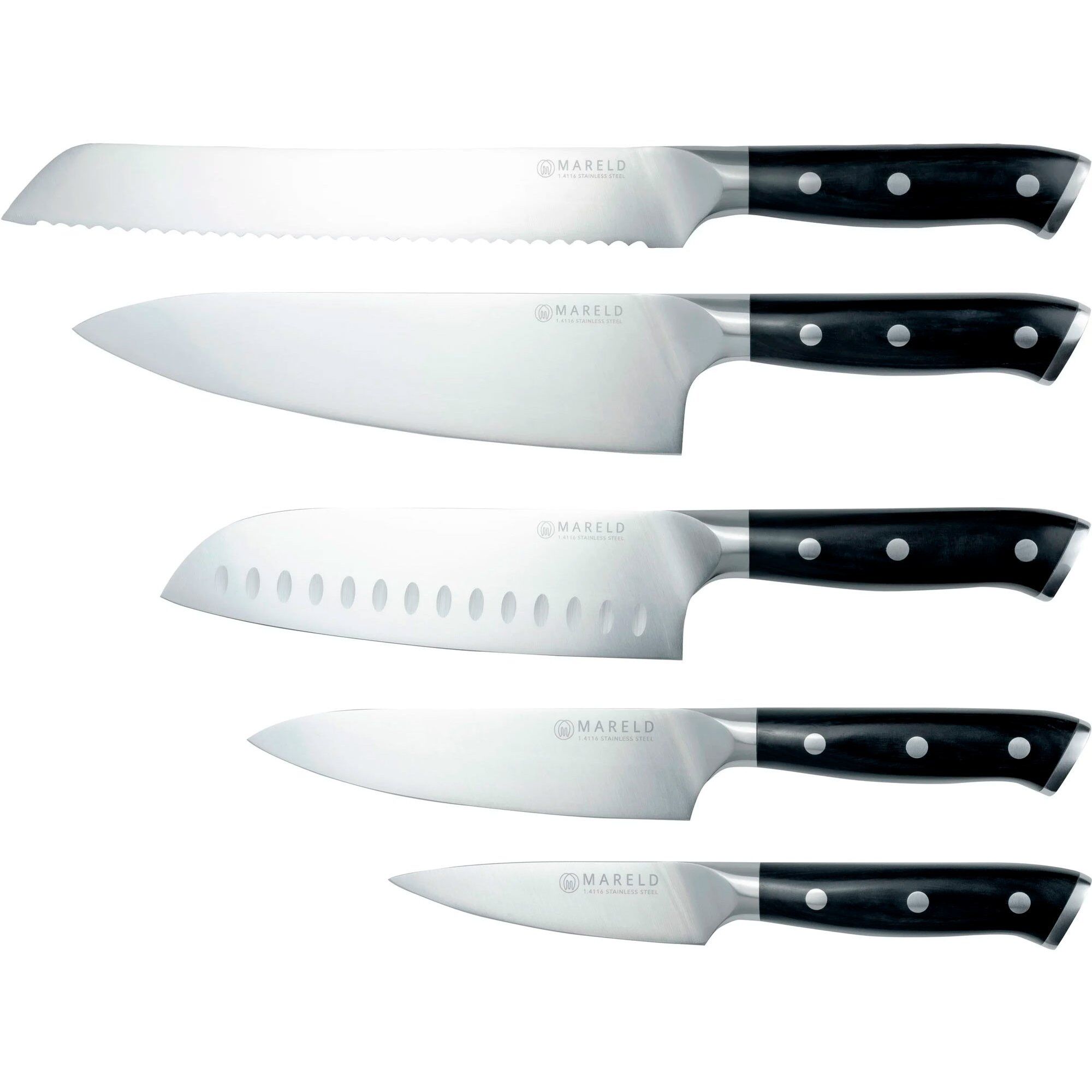 Mareld Knivsæt Knive Sort