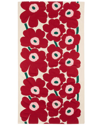 Marimekko Unikko Dug 135   250 Cm  Cranberry Rose