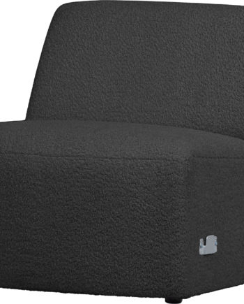 Modulsofa Woood Coco Ekstra Modul Mørkegrå Bouclé-polstring 100  Polyester Fleksibel Indretning Til Stue