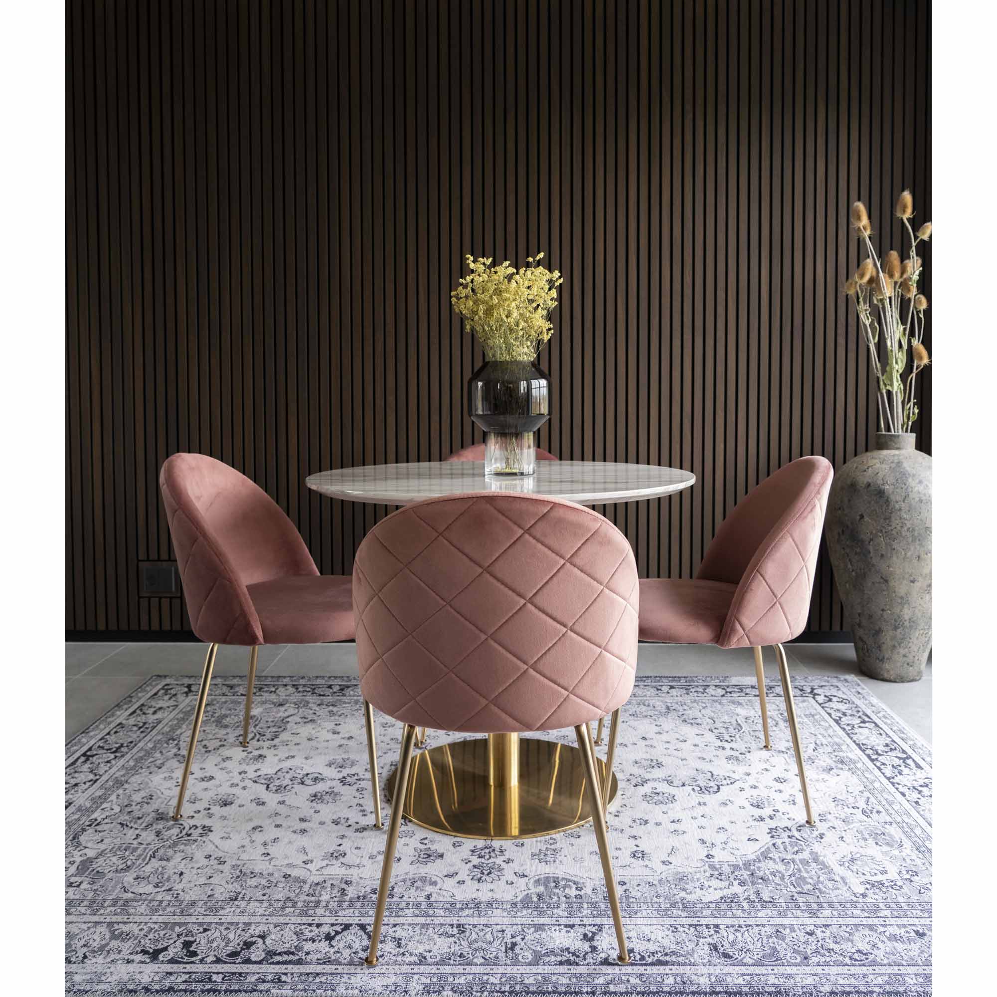 Nadal Spisebord   Marmor Laminat Og Messing