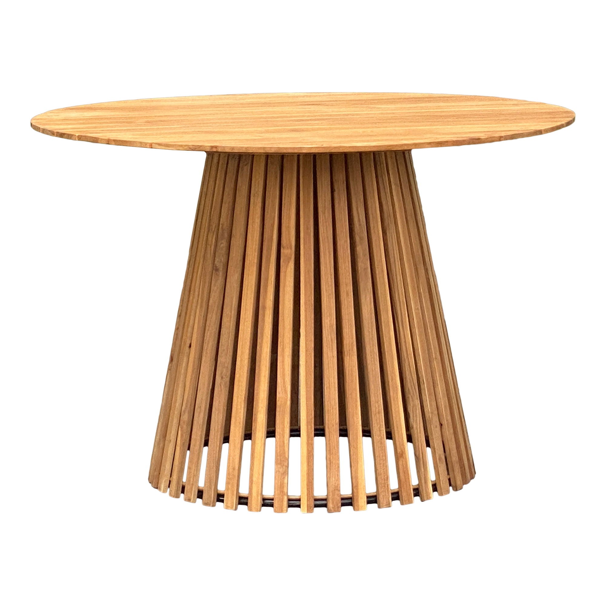 Nashville Spisebord Spisebord Teak Bordplade Teak Base Natur ø130x74 Cm