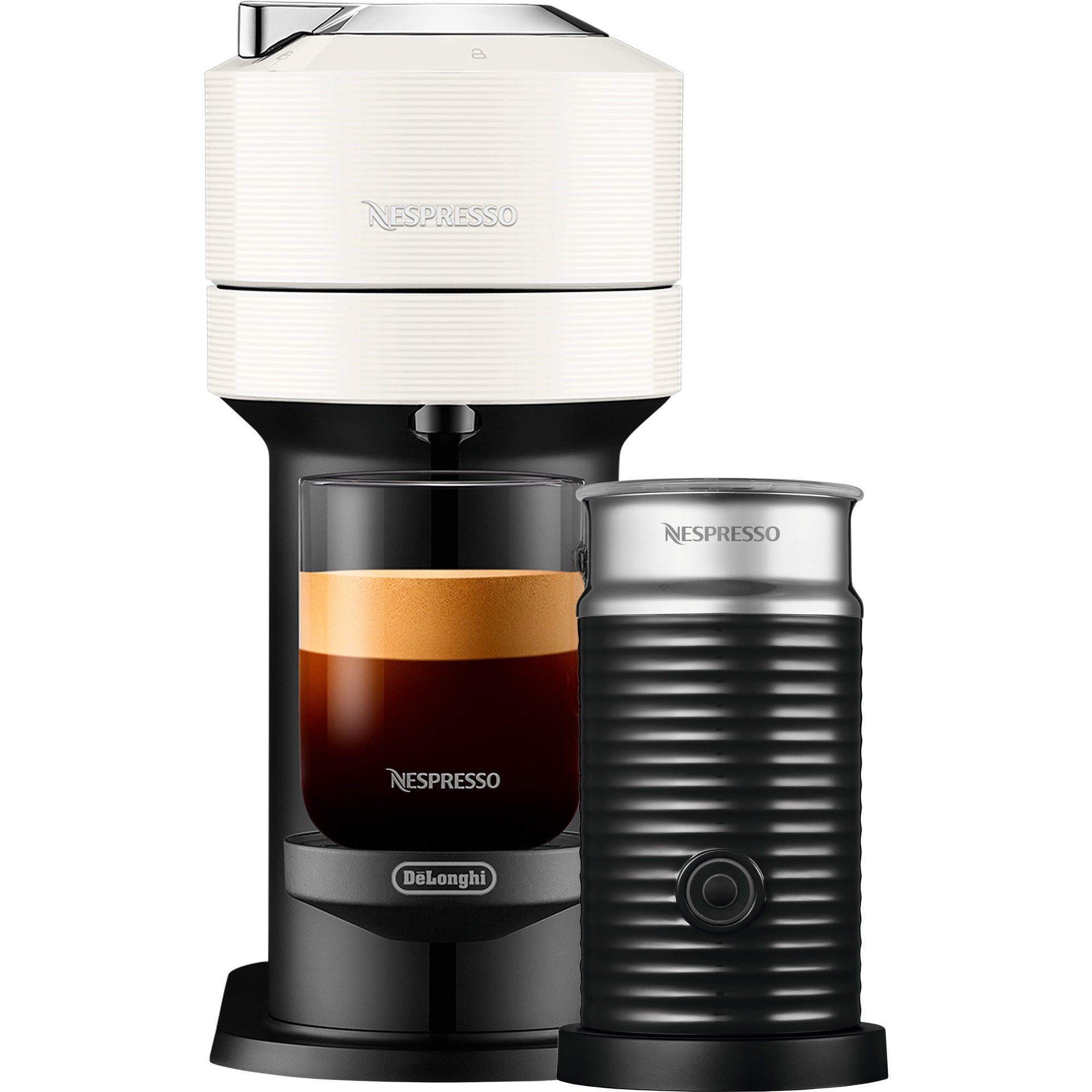Nespresso Vertuo Next Value Pack Kaffemaskine Og Mælkeskummer Hvid