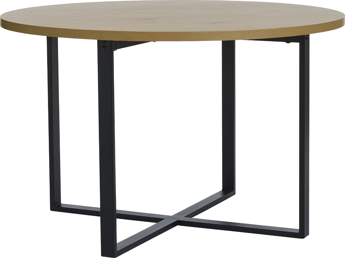 Nordique Design Lugo Rundt Spisebord Vildeg ø120 Cm Natur Sort Fsc Mix 70