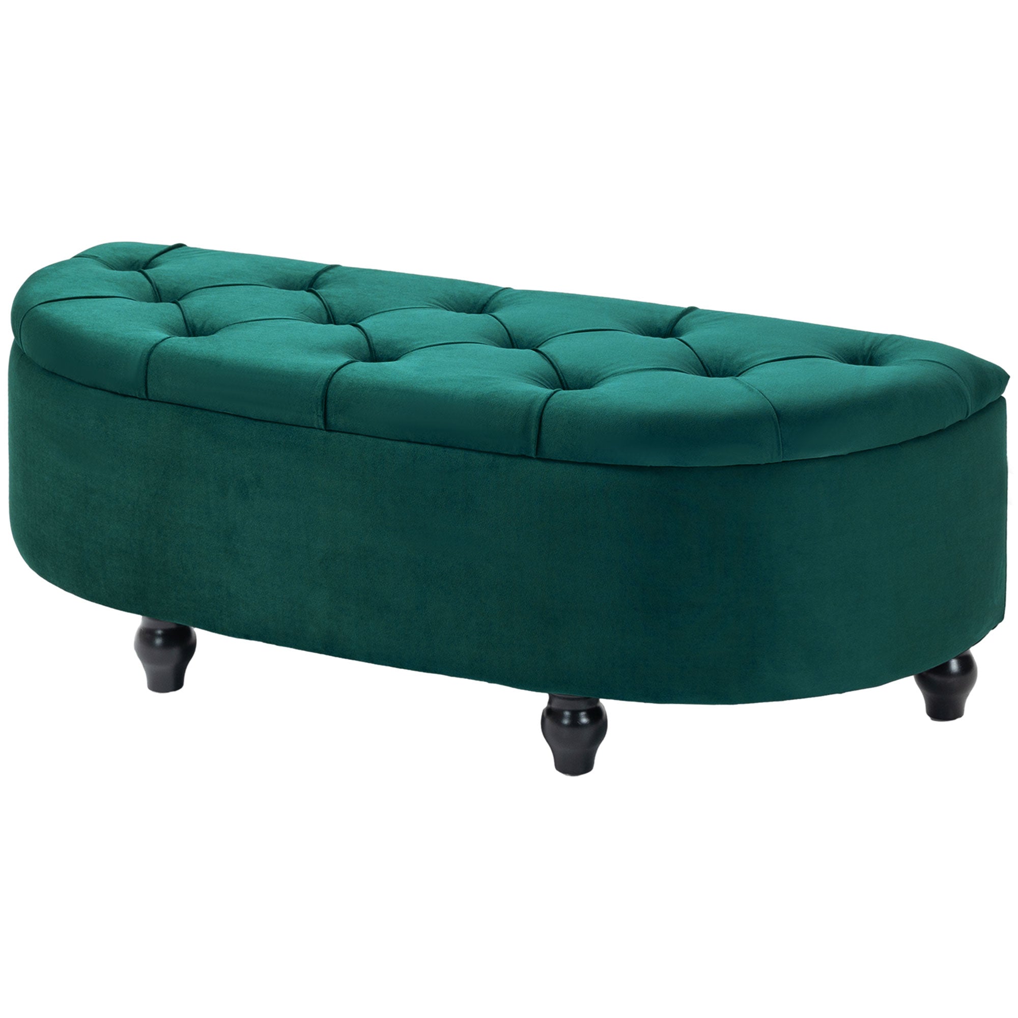 Opbevaringspuf  Polstret  Softclose-låg  Fløjlslook  120   46   42 Cm  Mørkegrå
