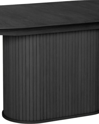 Ovalt Spisebord Nordique Design Nola  Træ  Mørk Natur Sort  H75   180-230   95 Cm