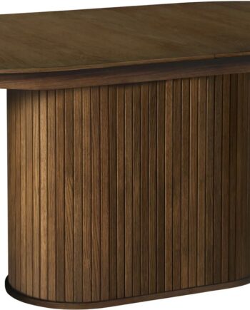 Ovalt Spisebord Nordique Design Nola Udtræksbord  Mørk Natur Træ L180-230   D95 Cm
