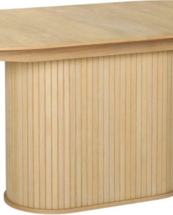 Ovalt Udtræksbord Nordique Design Nola  Træ Natur  180-230x95 Cm  H75