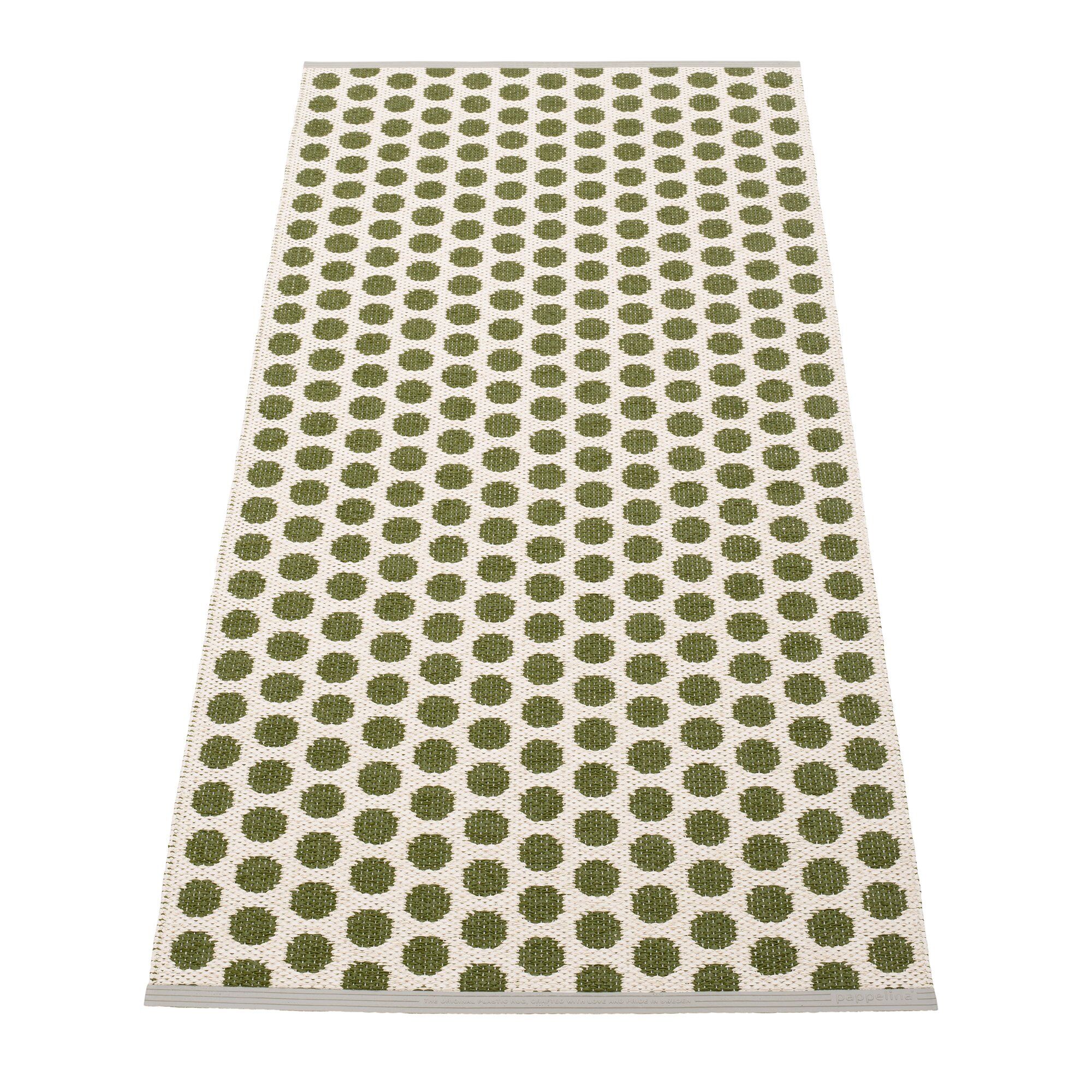 Pappelina Noa Gulvtæppe 70 Cm   150 Cm  Dark Olive Vanilla