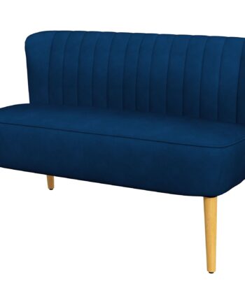 Retro Design  -personers Sofa  Træben  117 Cm   56   Cm   77 Cm  Blå