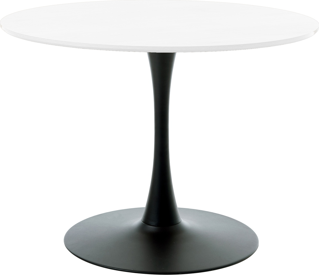 Rundt Spisebord Nordique Design Cesura Sort Hvid Metal Mdf ø100 Cm