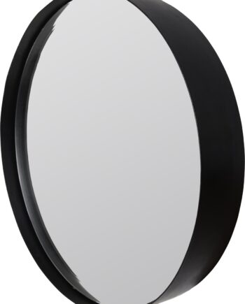 Rundt Vægspejl Studio White Raj ø75 Cm Sort Stål
