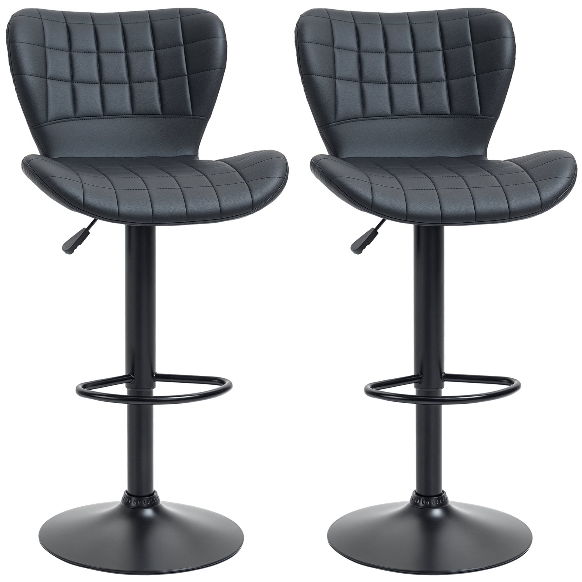Sæt Med Barstole Retro Design 47 Cm 51 Cm 89-109 Cm Sort