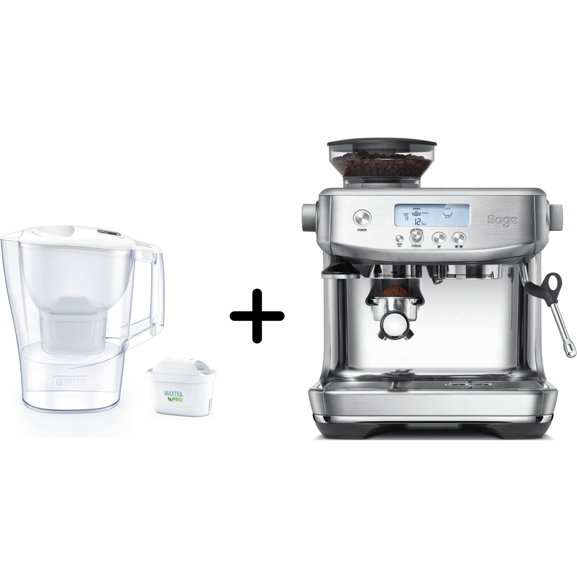 Sage Ses878bss0 The Barista Pro Espressomaskine Brita Aluna Filterkande