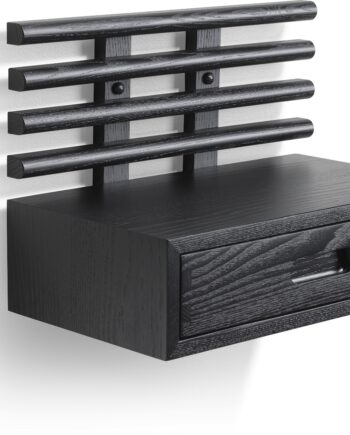 Sengebord Natbord Med Skuffe Oscarssons Möbel Zana Massivt Sortbejdset Ask 31ã 40ã 25 Cm