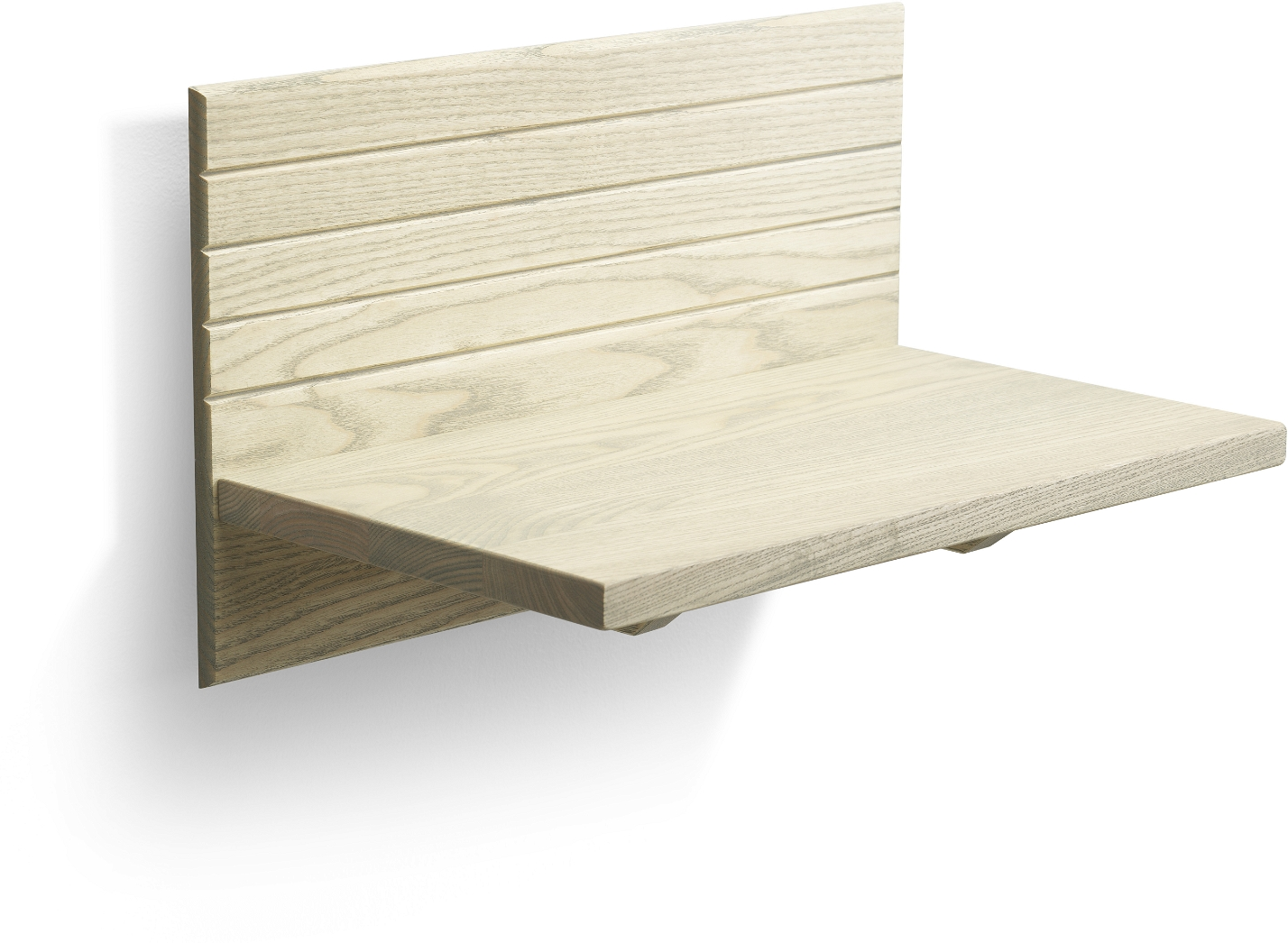Sengebord Oscarssons Möbel Altea Med Hylde Massiv Ask Gråolieret H25ã L40ã D26 Cm
