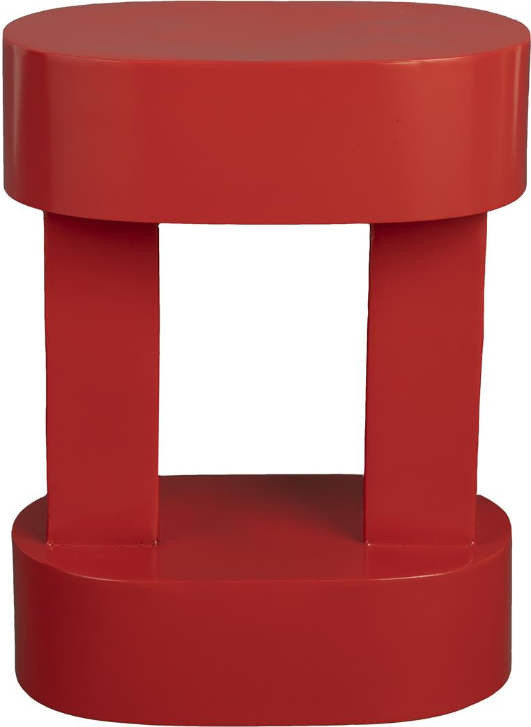 Sidebord Dutchbone Magenta Ovalt Småbord   Brun Pulverlakeret Jern H47ã L36 Cm Retro-chic