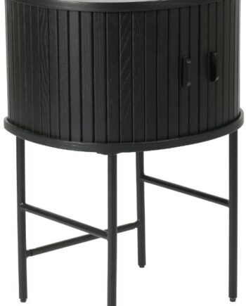 Sidebord   Småbord Nordique Design Nola   Egetræ   Sort Metal H70   B50   D40 Cm Fsc-certificeret