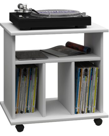 Sidebord Til Vinyl-plader     59      60      45 Cm  Hvid