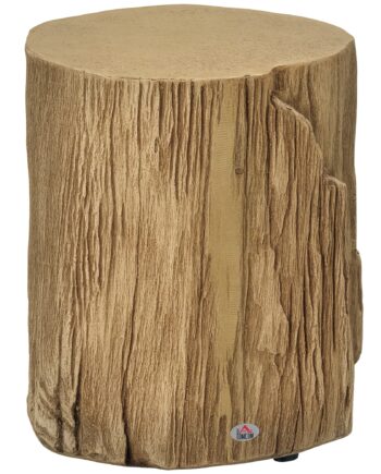 Sidebord Træstub-look Justerbare Fødder 37 Cm   37 Cm   43 Cm Betonbrun