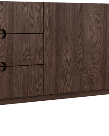 Skænk   Sideboard Nordique Design Arun   Espressofarvet Træ  Fsc Mix 70   Rummelige Skuffer Og Skabe  160   45     73 Cm