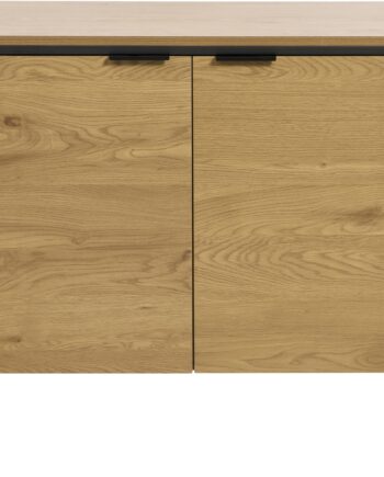 Skænk Sideboard Nordique Design Cesura  Melaminbelagt Spånplade Og Jern  Natur Sort  H80ã B104 5ã D45 Cm