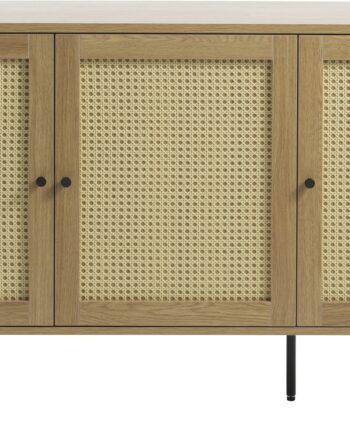 Skænk Sideboard Nordique Design Pensacola Sand Natur H80xb140xd40 Cm Melaminbelagt Mdf  Plast   Metal