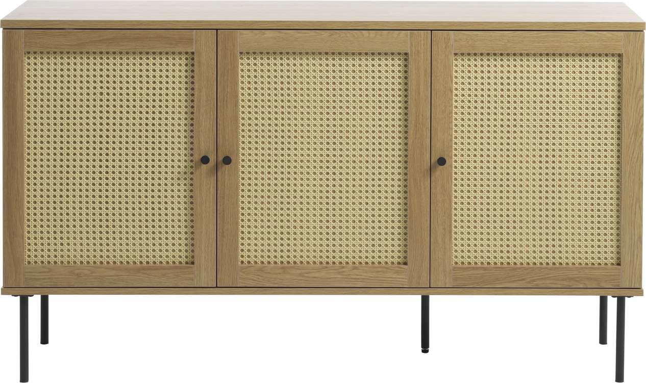 Skænk Sideboard Nordique Design Pensacola Sand Natur H80xb140xd40 Cm Melaminbelagt Mdf Plast Metal