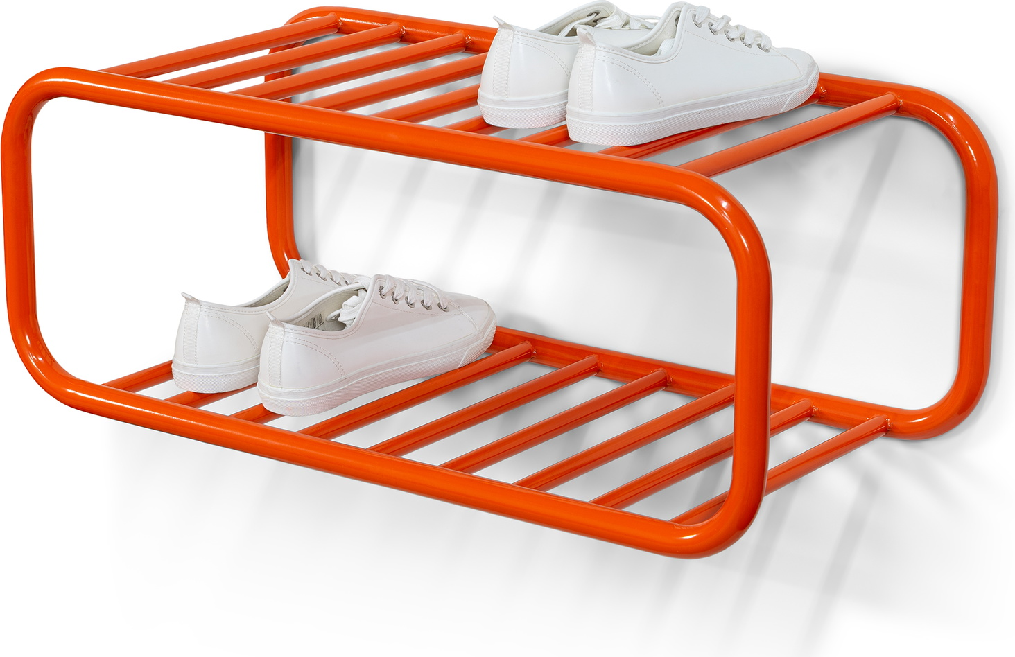 Skoreol Spinder Design Retro Vægmonteret Orange Stål H28xb72xd35 Cm