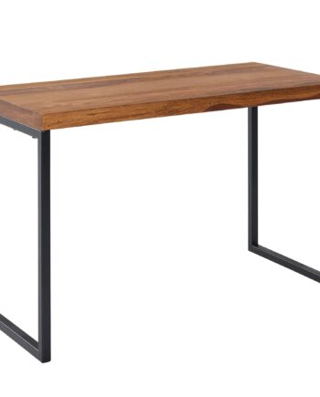 Skrivebord   Massivt Træ   Metal 11 7x59x76   Cm  Brun