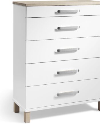 Skuffekommode Oscarssons Möbel Nadja Hvid Hvidolieret Eg H93xb70xd31 Cm