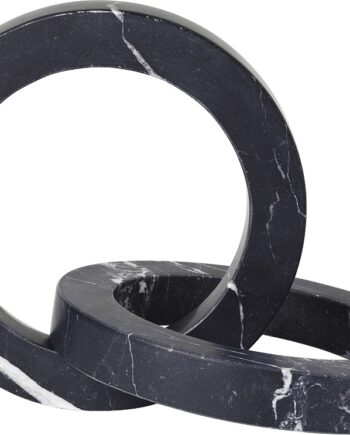 Skulptur Kristina Dam Marble Circles Sort Hvid Marmor H9ã B26ã L33 Cm