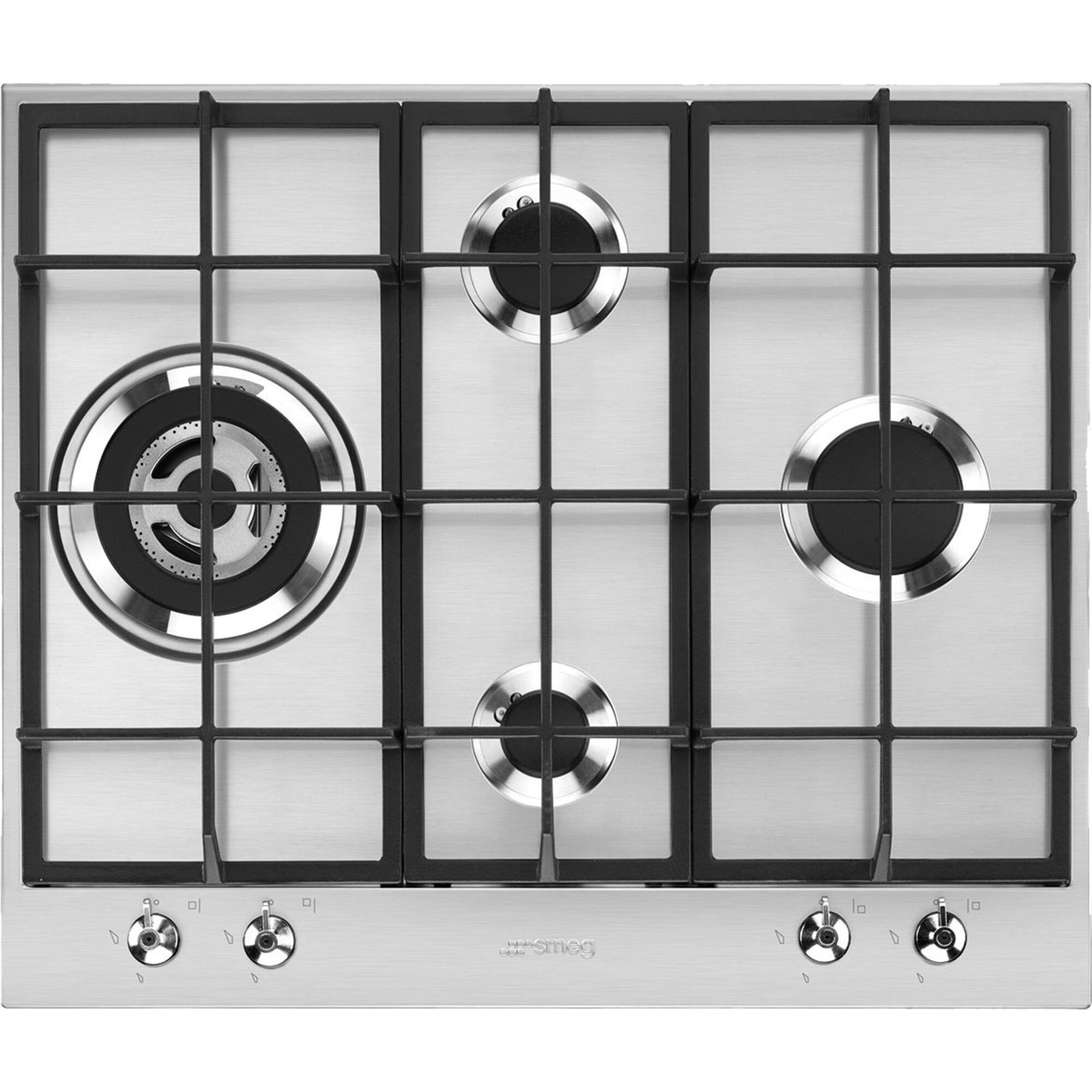 Smeg 60cm Gaskogeplade Børstet Stål