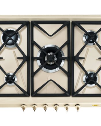 Smeg 70 Cm Gaskogeplade Med Frontbetjening Creme