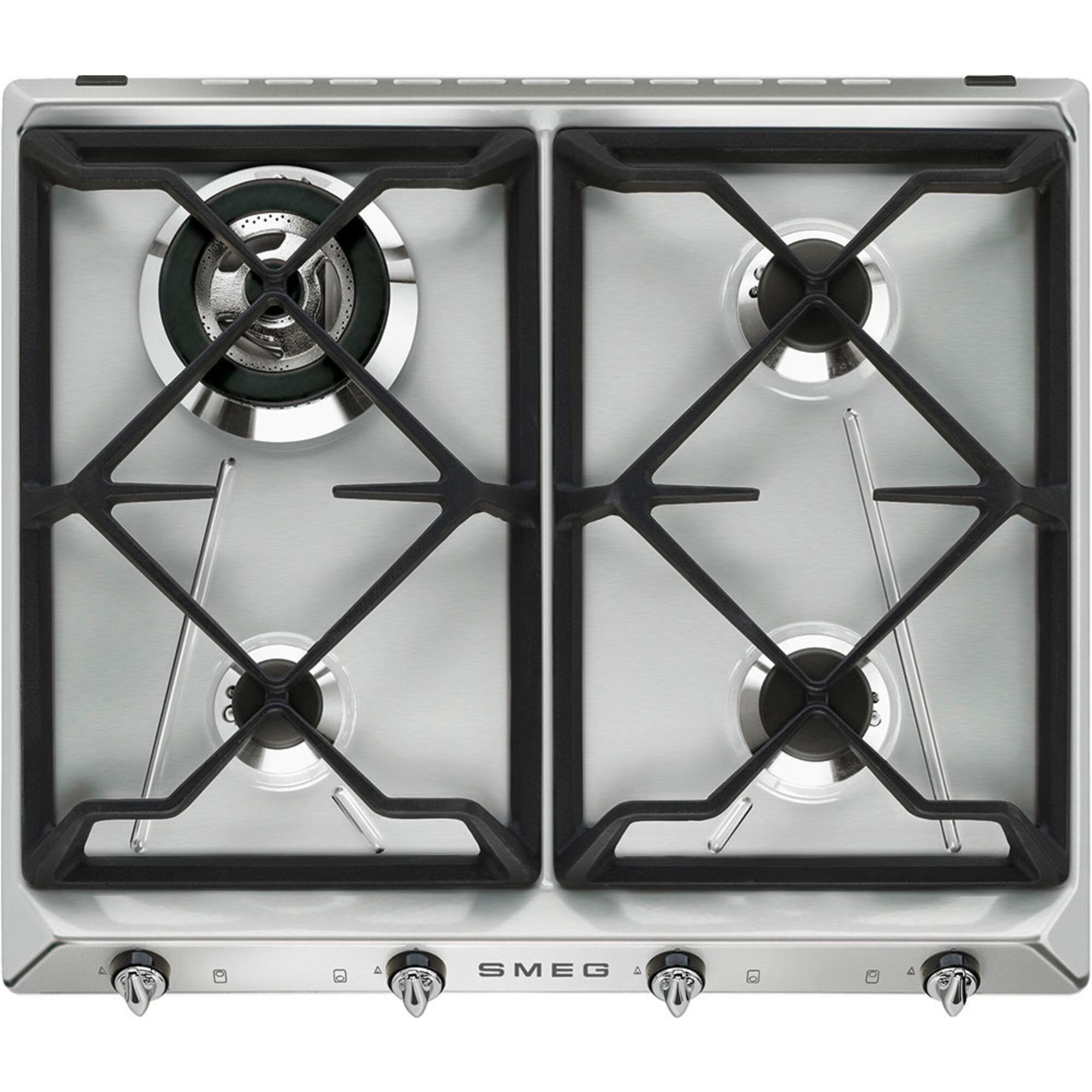 Smeg 59 Cm Victoria Design Gaskogeplade Rustfrit Stål