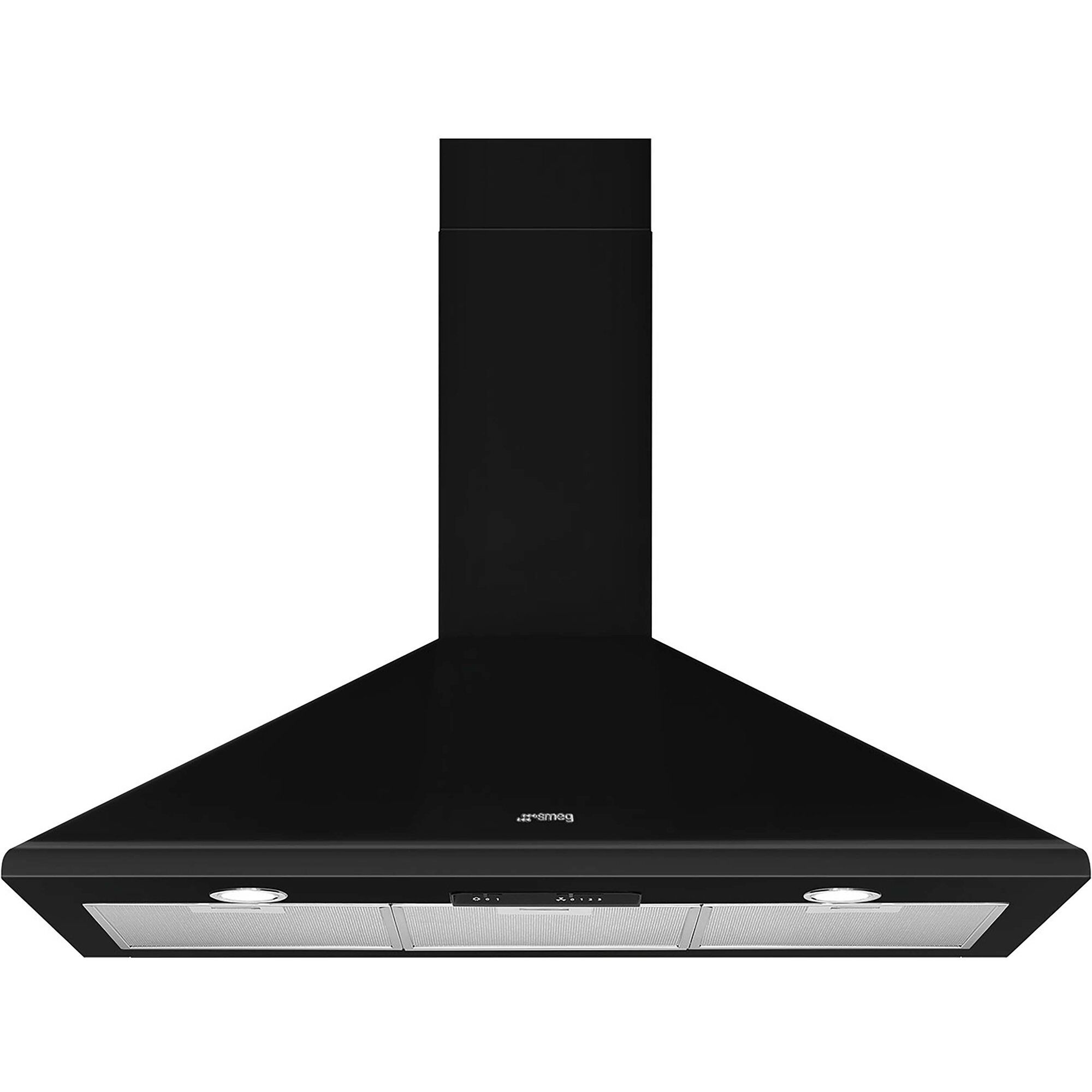Smeg Ksed95nee 90cm Vægmonteret Emhætte Sort