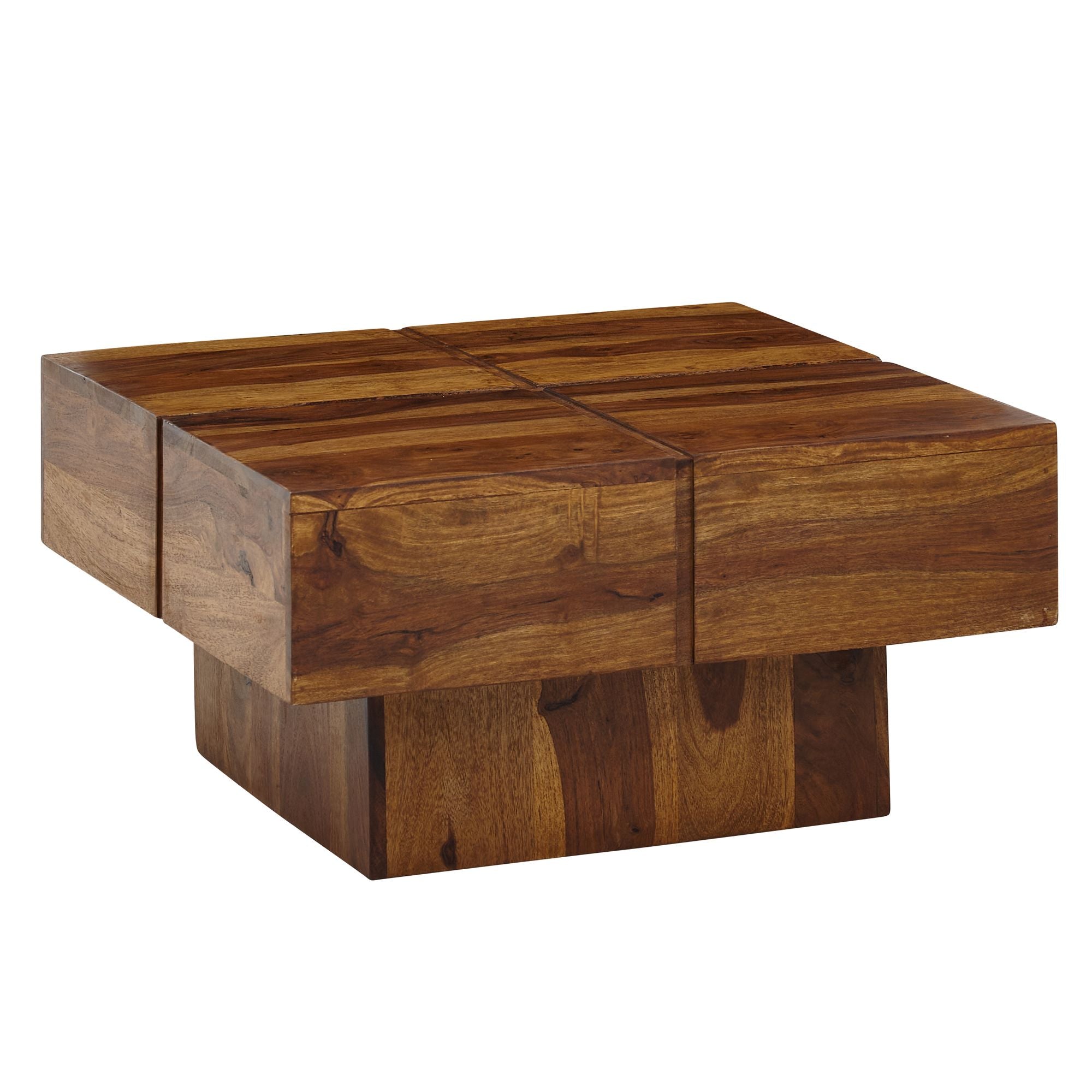 Sofabord   Massivt Træ  57 5x57 5x30 Cm  Brun