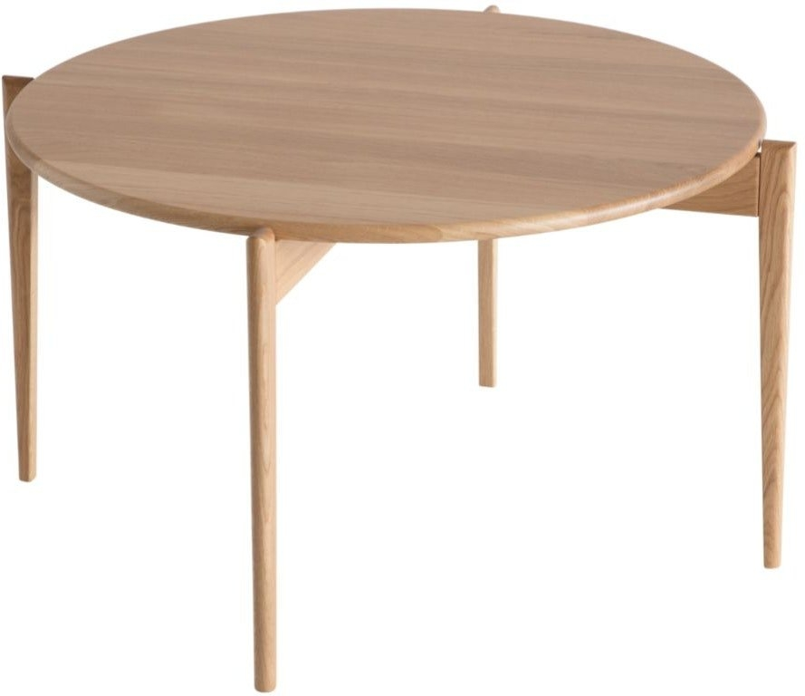Sofabord   Kaffebord Oscarssons Möbel Tilia   Massivt Egetræ ø88   H48 Cm