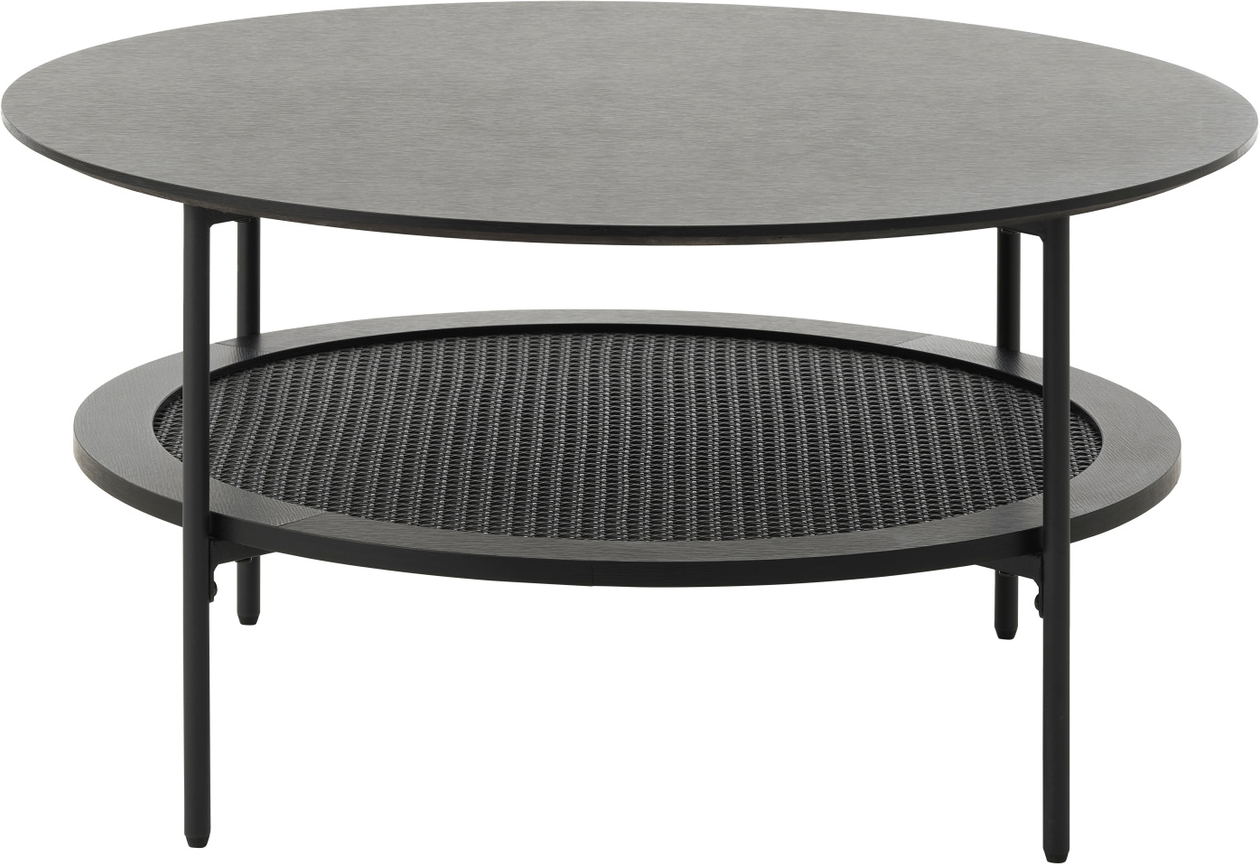 Sofabord Loungebord Nordique Design Pensacola ø80 H40 Cm Sort Metal Mdf