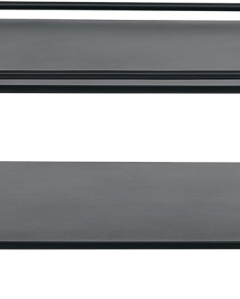 Sofabord Loungebord Nordique Design Yuba  Sort Metalrør Og Metalplade  H34   B110   D55 Cm
