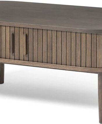 Sofabord Nordique Design Meta  Lamelopbygget Massivt Egetræ   Mdf Med Egetræsfiner  Mørk Natur  H45ã B120ã D60 Cm