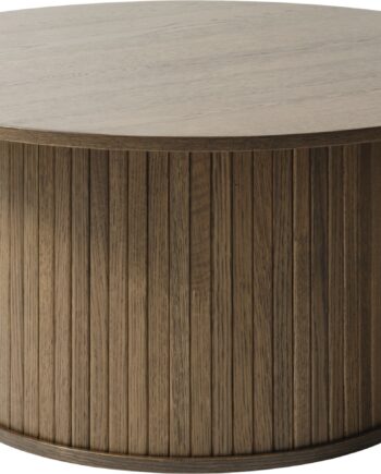 Sofabord Nordique Design Nola ø90 H45 Cm Sand Mørk Natur Mdf Med Egetræsfiner Røget Eg-look Fsc Mix 70