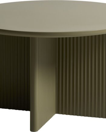 Sofabord Nordique Design Palma Rund ø80   H45 Cm Mdf Grå Olivengrøn