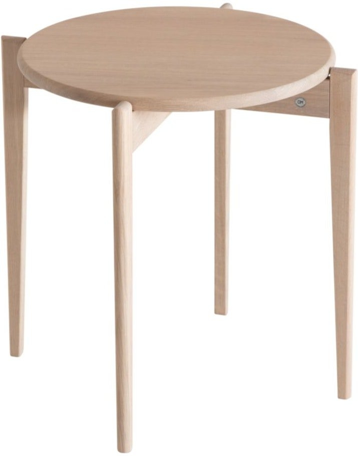 Sofabord Og Kaffebord Oscarssons Möbel Tilia ø51 Cm Massivt Egetræ Hvidolieret