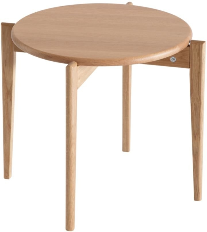 Sofabord Oscarssons Möbel Tilia   Lakeret Massivt Egetræ ø51ã H41 Cm   Skandinavisk Design