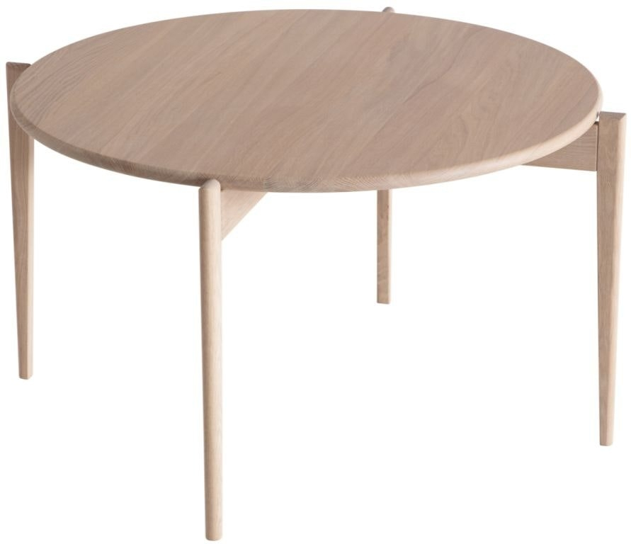 Sofabord Oscarssons Möbel Tilia Massiv Egetræ Hvidolieret ø88   H48 Cm