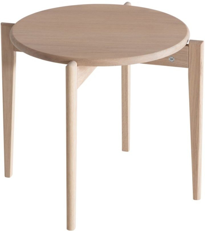 Sofabord Oscarssons Möbel Tilia ø51 Cm H41 Cm Hvidolieret Massivt Egetræ