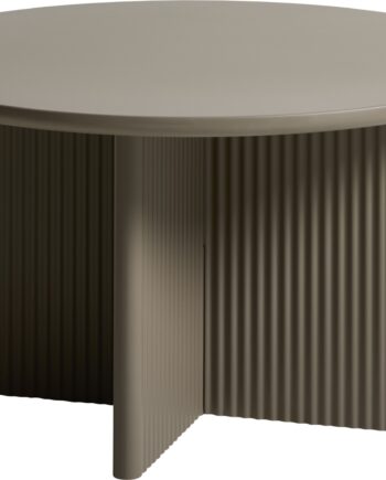 Sofabord Rundt Nordique Design Palma ø80 H45 Cm Mdf Grå Greige