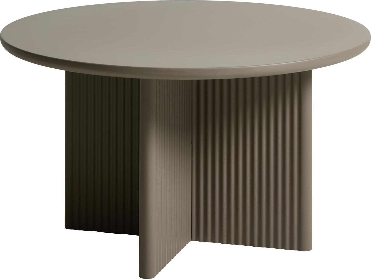 Sofabord Rundt Nordique Design Palma ø80 H45 Cm Mdf Grå Greige