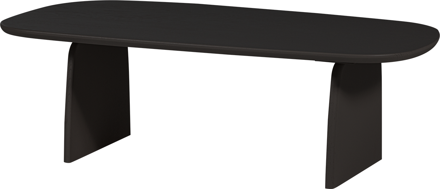 Sofabord Woood Tablo Lavt Bord Sort Slibet Og Lakeret Eg Fsc Mix H35ã B110ã D60 Cm