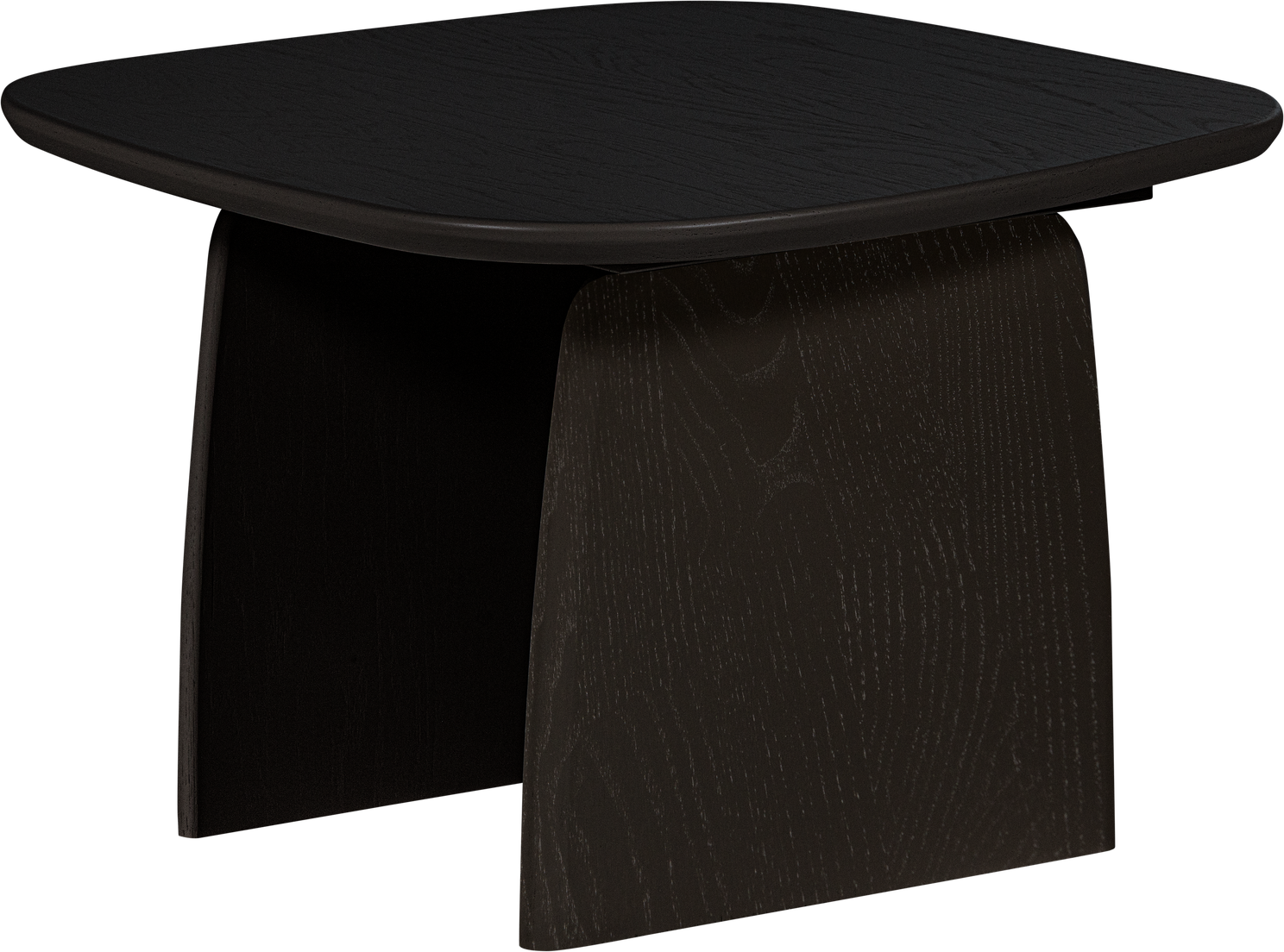 Sofabord Woood Tablo 60x60 Cm Massivt Egetræ Blacknight-lak Fsc Mix Sort
